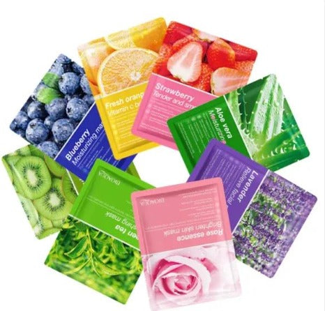 Whitening Face Sheet Mask - All Skin Types, Vitamin C, Acne Scar Removal, Brightening, 3 Pack