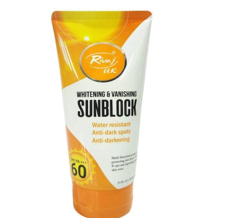 Rivaj Whitening Sunblock SPF 60 Water Resistant 120ml