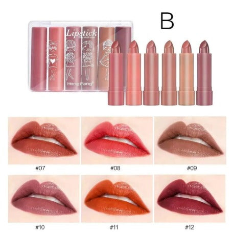 Cool Undertone Lipstick Set 6 Pcs Multicolor