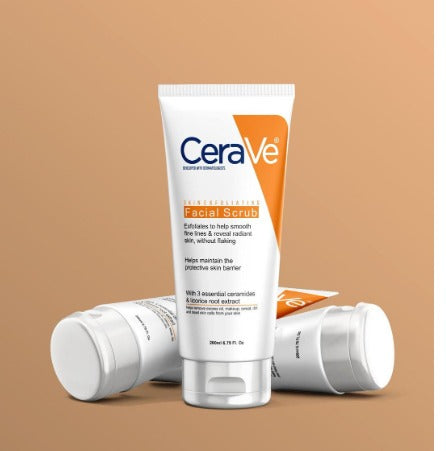 CeraVe 200ml Facial Scrub Whitening Brightening Exfoliator