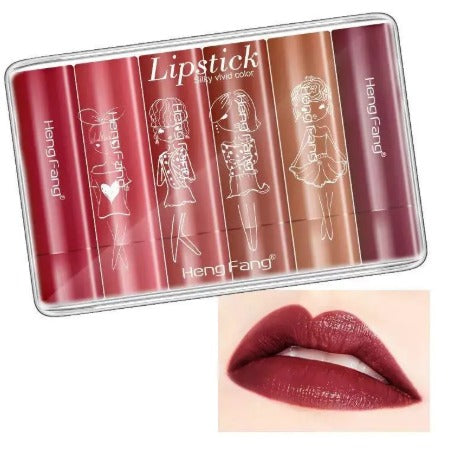 Cool Undertone Lipstick Set 6 Pcs Multicolor