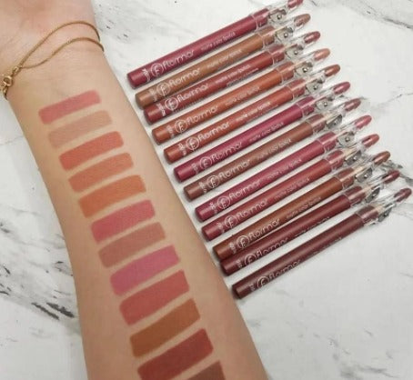 Flormar Matte Lip Pencil Pack of 12 Shades