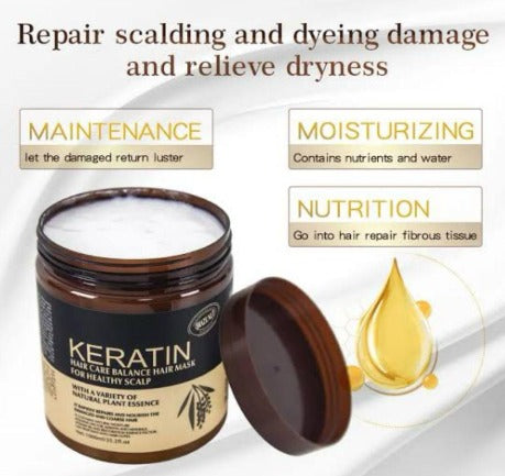 Keratin Hair Mask 500ml for Damaged Hair Care