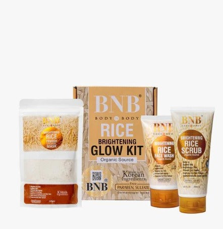 Rice Glow Kit: Face Wash, Scrub & Mask Set