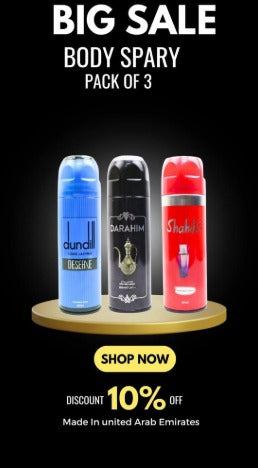 Long Lasting Unisex Body Spray Pack of 3