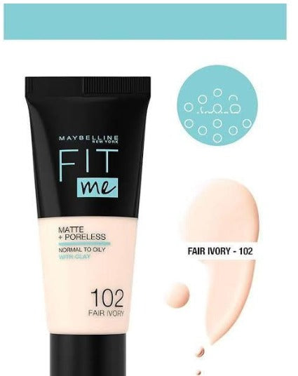Maybelline Fitme Foundation Fair Ivory high coverage